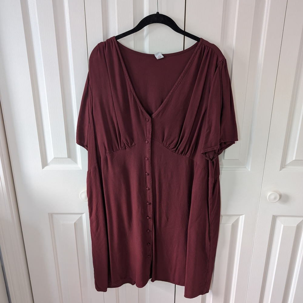 Old Navy Maroon Button-Down Shirt
